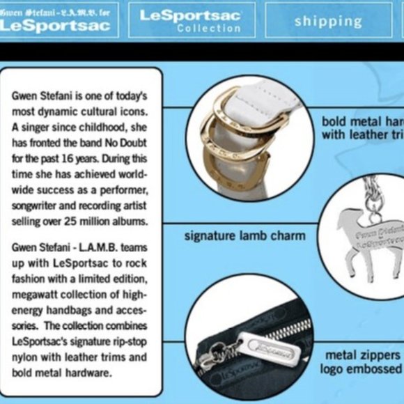 L.A.M.B. Gwen Stefani Lesportsac Purse & Wristlet Wallet 3pc Set - Picture 2 of 16